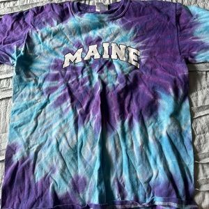 Tie Dye Blue & Purple Maine Tee